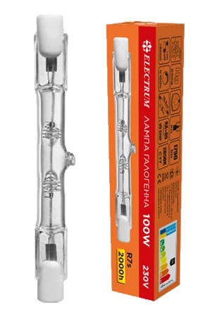 Фото - Лампочка галогенова Electrum 100W R7s 2800K (A-HL-0054)