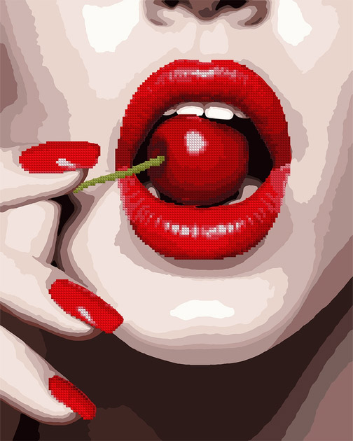 Картина по номерам Santi Вишневые губы 40х50 (954881)