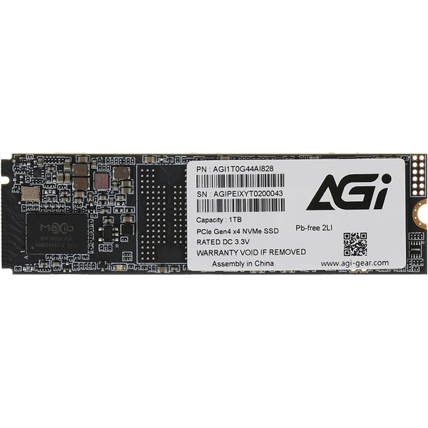 Фото - SSD-накопичувач внутрішній AGI SSD 1Tb AGI AI828 M.2 2280 PCIe 1.4 3D NAND Retail (AGI1T0G44AI828-CB)