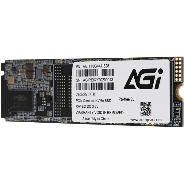 Фото - SSD-накопичувач внутрішній AGI SSD 1Tb AGI AI828 M.2 2280 PCIe 1.4 3D NAND Retail (AGI1T0G44AI828-CB)
