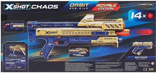 Фото - Бластер многозарядный ZURU X-Shot EXCEL CHAOS Golden Orbit (24 шарика) (36414Z)