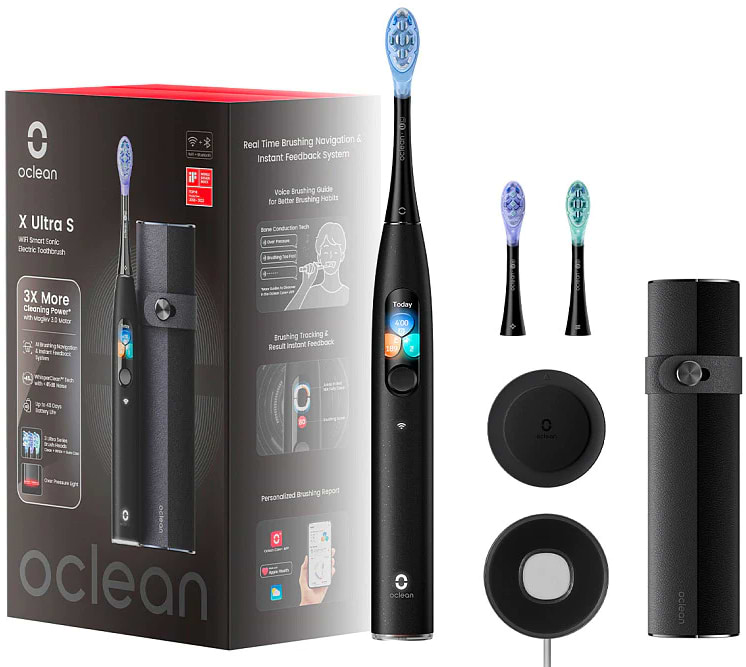 Зубная щетка электрическая Oclean X Ultra Set Black (OLED) (6970810553499) - Фото 1