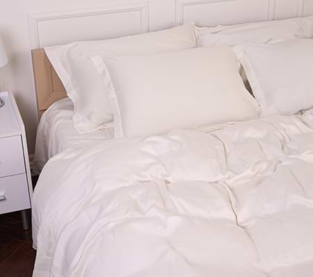 Простирадло двоспальне MirSon Imperial Tencel №01 White 180х200 см (2200010752946)