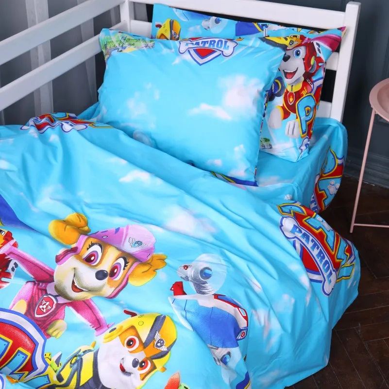 Комплект постельного белья MirSon Бязь Kids Time 17-0788 Команда Щенячий патруль 175х210 см (2200011395524)