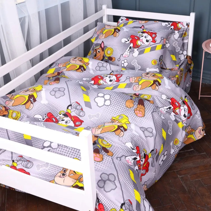 Комплект постельного белья MirSon Бязь Kids Time 17-0781 Paw Patrol gray 175х210 см (2200011259451)