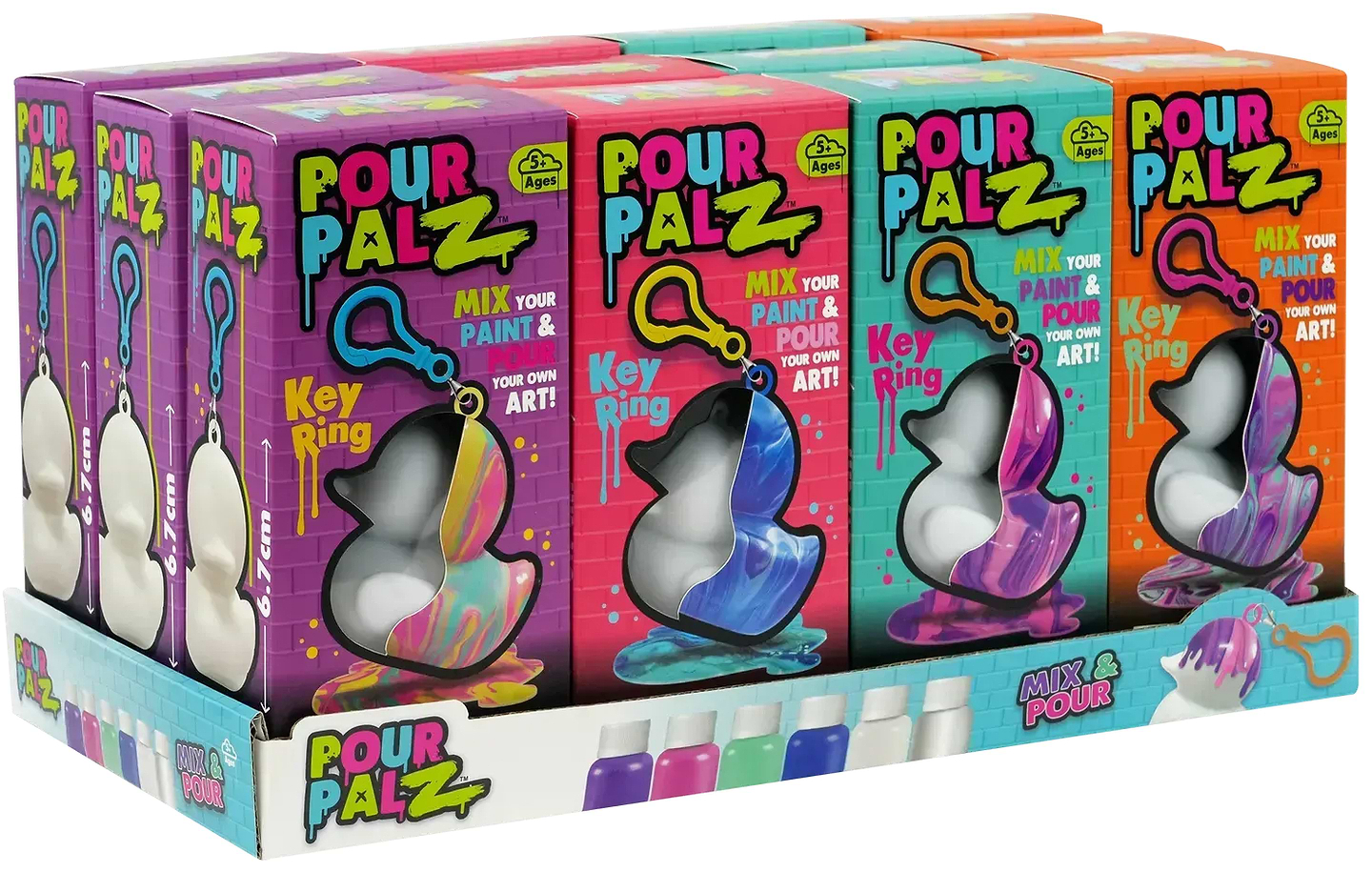 Набір для декупажу та розпису Pour Palz Флюїд Арт - Брелок Каченя в асортименті (GS-G26262)