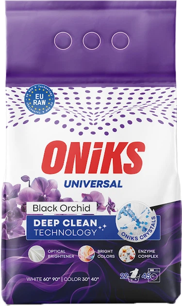 Стиральный порошок ONIKS Universal Black Orchid бесфосфатный, 2,25 кг