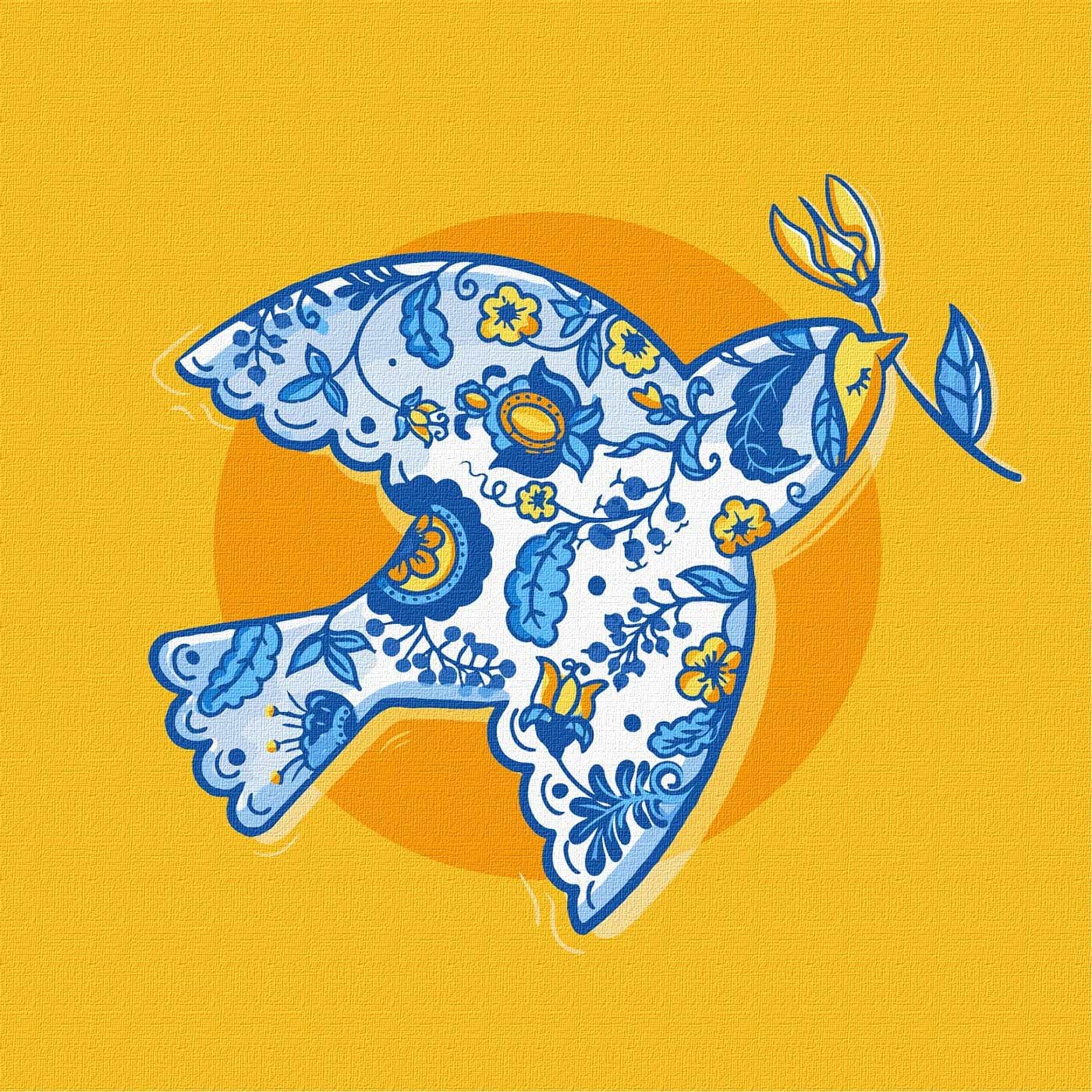 Картина за номерами Ideyka "Вільна пташка" 30х30см (KHO4465) - Фото 1