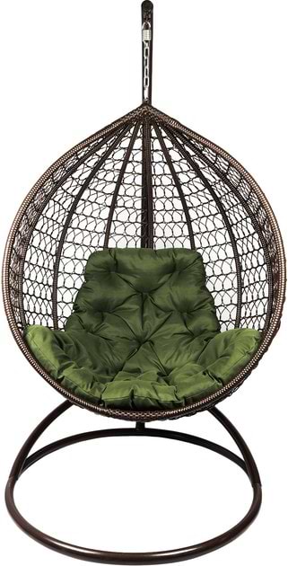 Фото - Кресло-кокон Home Rest одинарное Коричневый/Олива грин