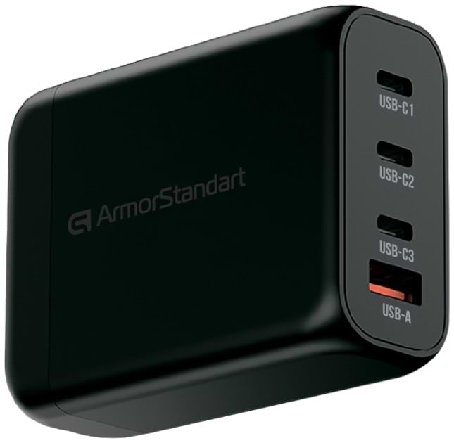 Сетевое зарядное устройство Armorstandart Resolute Power ARP-131 100W GaN Black (ARM70024) - Фото 1