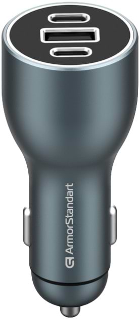 Автомобильное зарядное устройство Armorstandart Resolute Power ASPP-21 120W 2xUSB-C, USB (ARM70026)