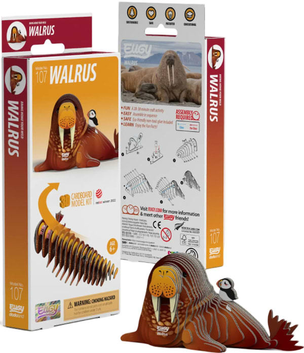 Фото - 3D пазли EUGY Зоопарк: Морж (XEG-107) Фото - 3D пазли EUGY Зоопарк: Морж (XEG-107)