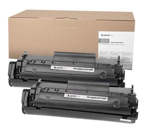 Картридж для лазерных принтеров/МФУ PrintPro HP LJ 1010/Canon MF4018/4120 (Q2612A/Canon 703/FX10) Dual Pack ((PP-HQ2612/FX10DP))