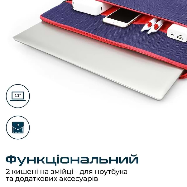 Фото - Чохол для ноутбуку Promate portfolio-s.blue