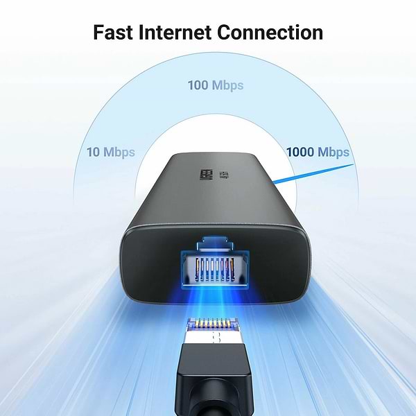 Фото - Хаб USB UGREEN CM512 USB-C to HDMI+2xUSB 3.2+USB-C 3.2+RJ-45+PD Power Converter Gray (45000)