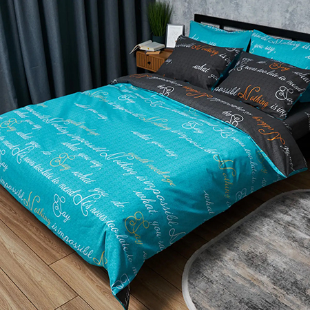 Пододеяльник двуспальный евро Moon&Star Бязь Gold Люкс Poetic Night King Size 220x240 см (MS-870000699)