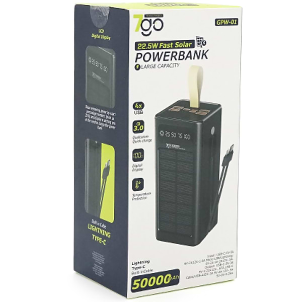 Фото - Батарея мобильная 7GO 50000mAh PD22.5W (GPW-01)