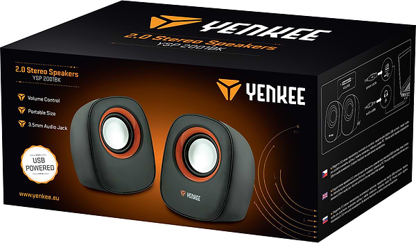Фото - Комп'ютерна акустика компактна 2.0 YENKEE YSP 2001BK Mini speakers 2.0 Black