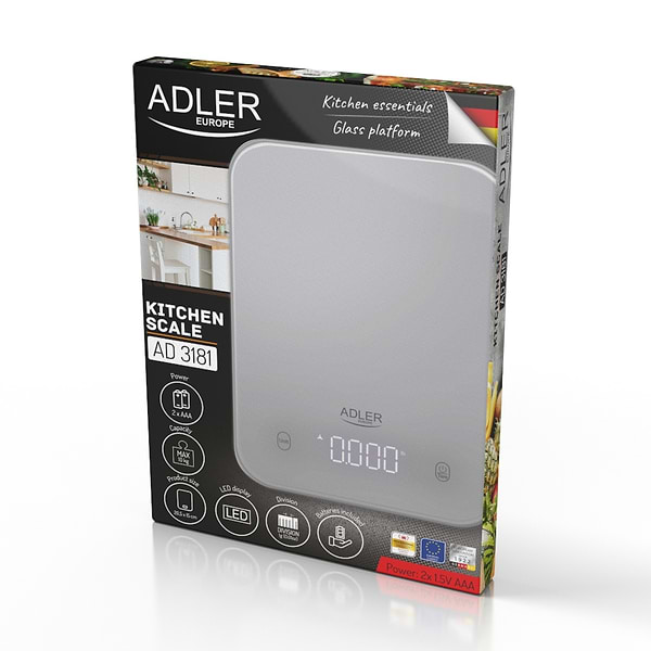 Фото - Ваги кухонні Adler AD 3181 Grey