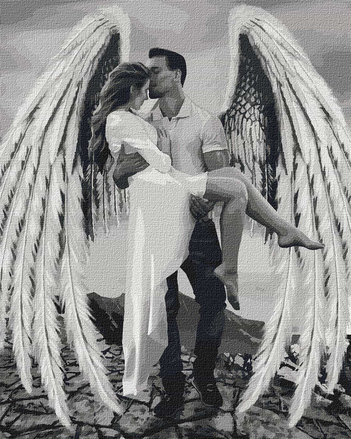 Картина за номерами Ideyka Люди "Мій янгол-охоронець" 40*50см (KHO4511)