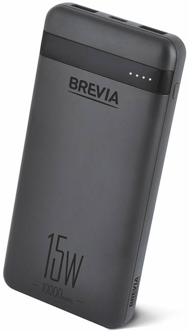 Батарея мобільна Brevia 10000mAh 15W (45115) - Фото 1