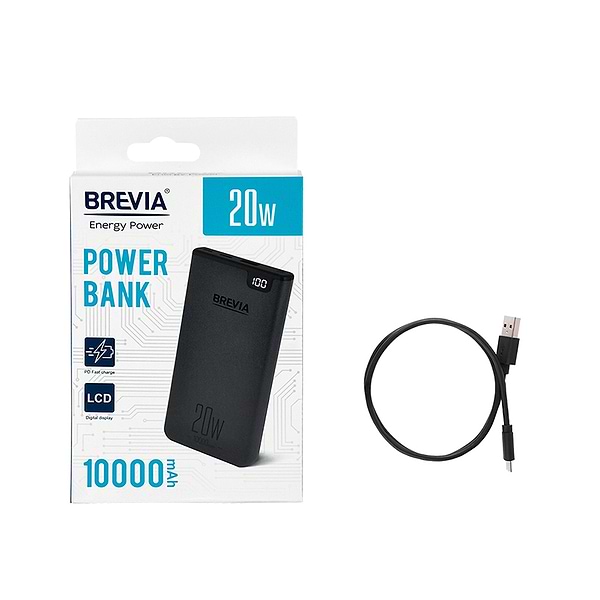 Фото - Батарея мобильная Brevia 10000mAh 20W (45120)