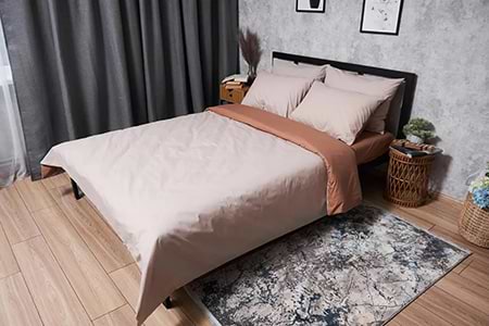 Комплект постельного белья Moon&Star Бязь Gold Люкс Brown Blanc 175х210 нав. 2х70х70 (MS-820004557)