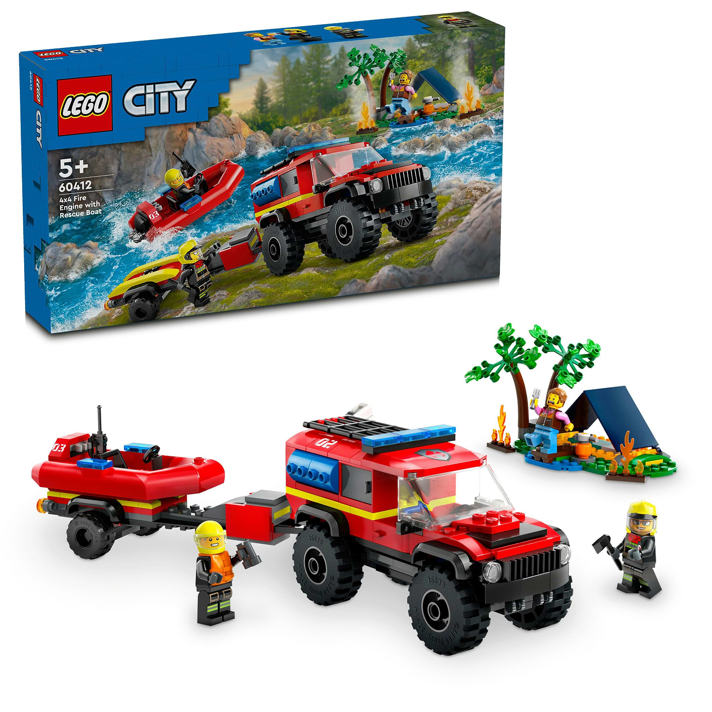 Конструктор LEGO City Пожарный внедорожник со спасательной лодкой (60412) - Фото 1