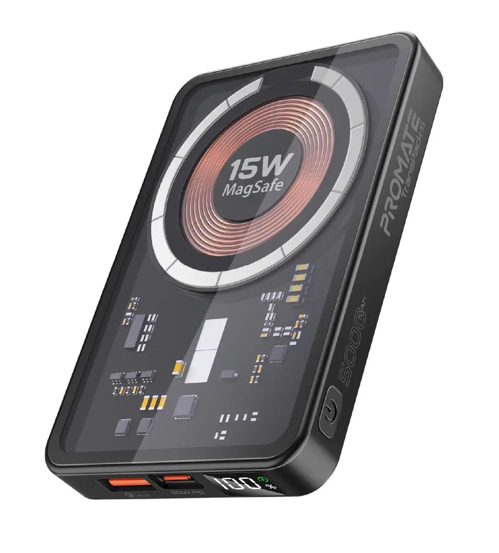 Батарея мобільна Promate Transpack-5 5000mAh Black - Фото 1