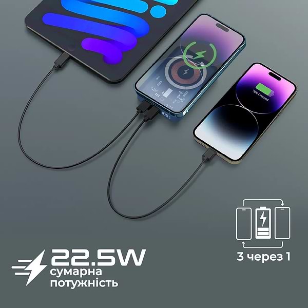 Фото - Батарея мобильная Promate Transpack-5 5000mAh Blue