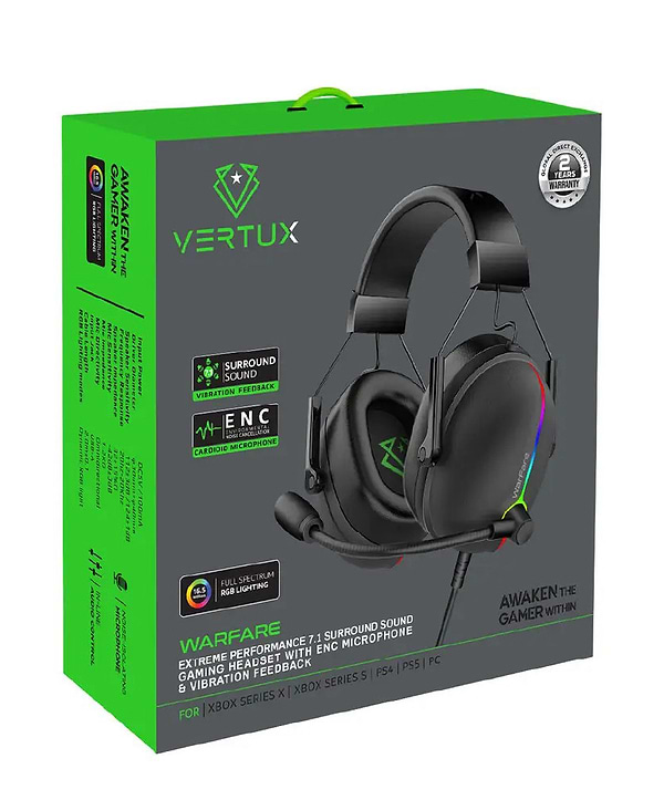 Фото - Гарнитура проводная игровая Vertux Warfare.Black