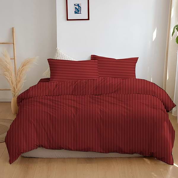 Фото - Комплект постільної білизни Zastelli 19-1655 Garnet Stripe 145х210 Червоний (21829)