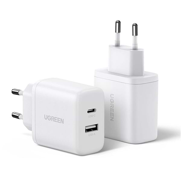 Фото - Мережевий зарядний пристрій UGREEN X227 USB-A+USB-C 20W PD Fast Charger White (45310) Фото - Мережевий зарядний пристрій UGREEN X227 USB-A+USB-C 20W PD Fast Charger White (45310)