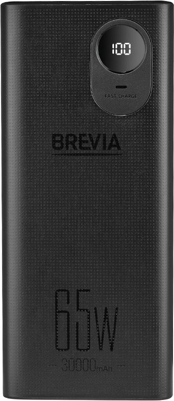 Батарея мобільна Brevia 30000mAh 65W, Li-Pol, LCD, Black (45365PB)