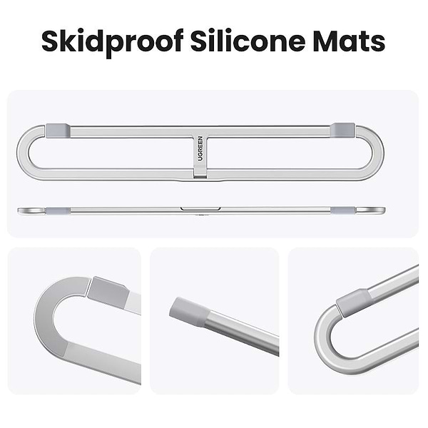 Фото - Підставка під ноутбук UGREEN LP846 Invisible Portable Desktop Laptop Stand 13-16" Silver (45415)