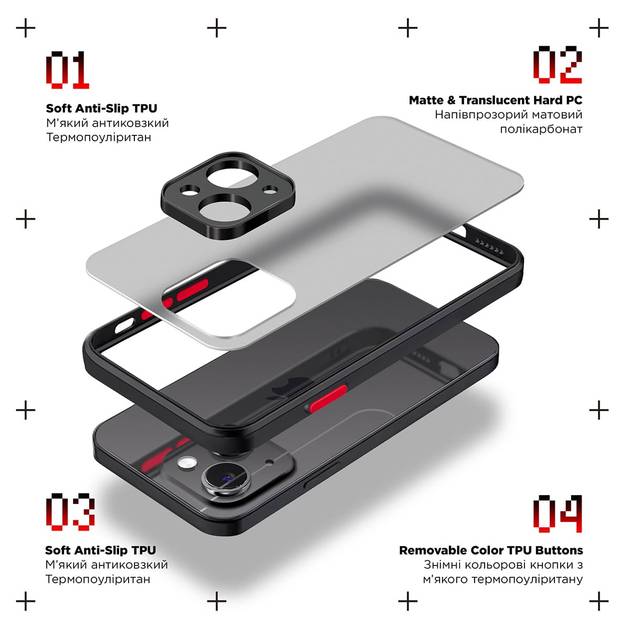 Фото - Чохол для смартфону Armorstandart Frosted Matte Slim Fit for Realme C65 4G Black (ARM77885)