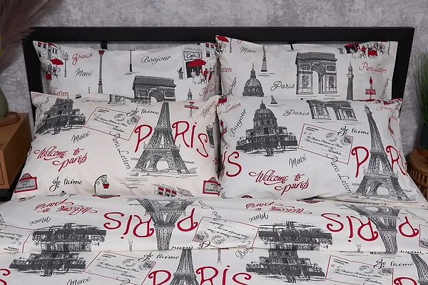 Фото - Комплект постільної білизни дитячий Moon&Star Бязь Gold Люкс Paris 110х140 нав. 2х40х60 (MS-830000053)