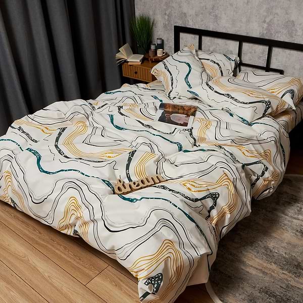 Фото - Комплект постельного белья Moon&Star Бязь Gold Люкс Natural Waves 200х220 нав. 2х50х70 (MS-820009531)