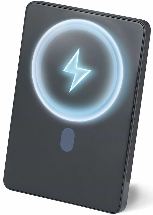 Фото - Батарея мобильная Brevia ePower LCD 5000mAh MagSafe SuperSlim PD20W Qі15W Black (45520MSB)