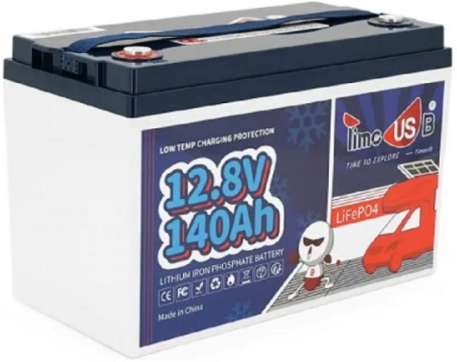 Аккумулятор для ИБП Timeusb 12.8V 140Ah 1792Wh (T12V140-150GROUP31BT4A100)