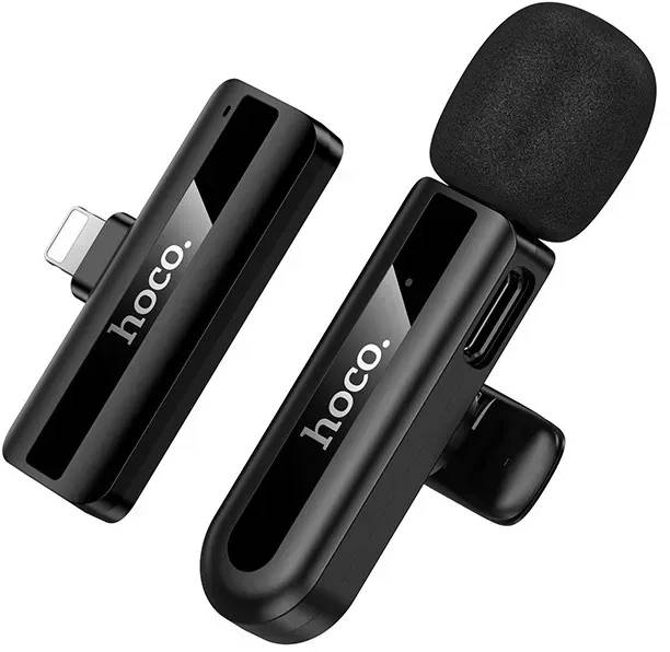 Фото - Мікрофон для смартфона HOCO L20 Fair wireless microphone iP Black (6942007655484)