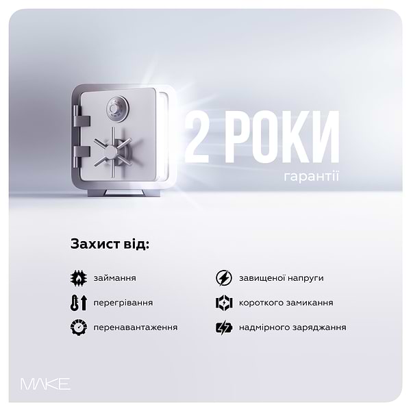Фото - Сетевое зарядное устройство MAKE 45W GaN PD + QC3.0 Black (MCW-4521GBK)
