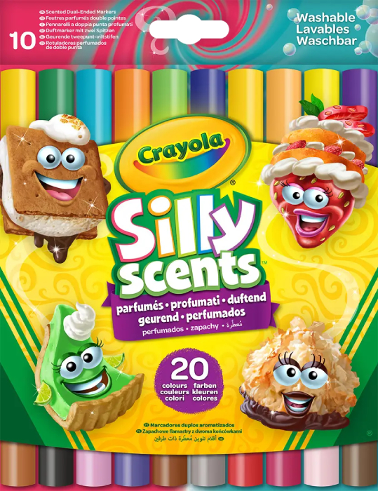 Фломастеры Crayola Silly Scents набор двухсторонний с ароматом 10 шт. (58-8344)