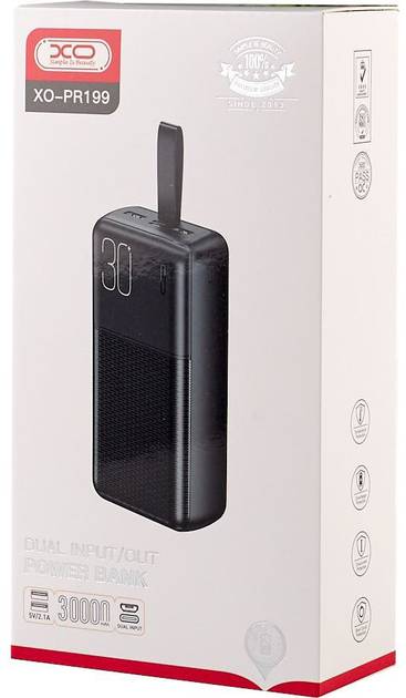 Фото - Батарея мобільна XO PR199 30000mAh 22.5W Black