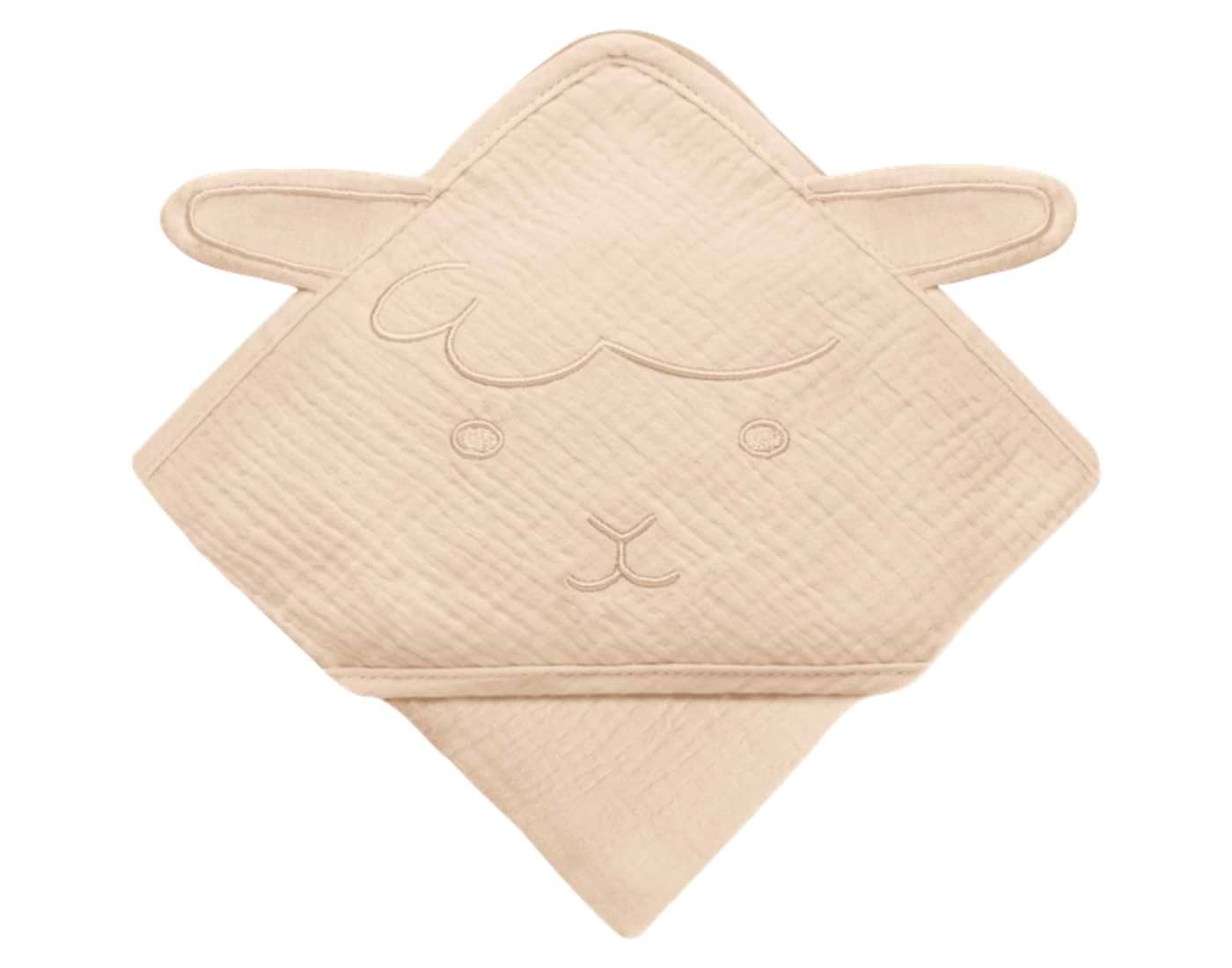 Полотенце бамбук детское Lionelo Muslin Hooded Towel Beige Sand