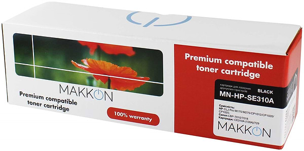 Фото - Картридж-тонер Makkon сумісний аналог HP СE310A (126A), Canon 729 black (MN-HP-SE310A)