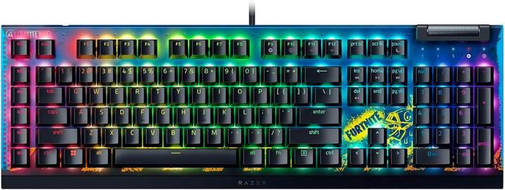 Фото - Клавіатура дротова ігрова Razer BlackWidow V4 X, Yellow Switch, Fortnite (RZ03-04703600-R3M1)