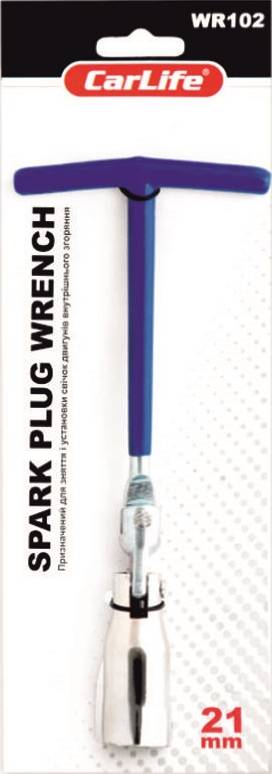 Ключ свічковий CarLife 21 мм (WR102)