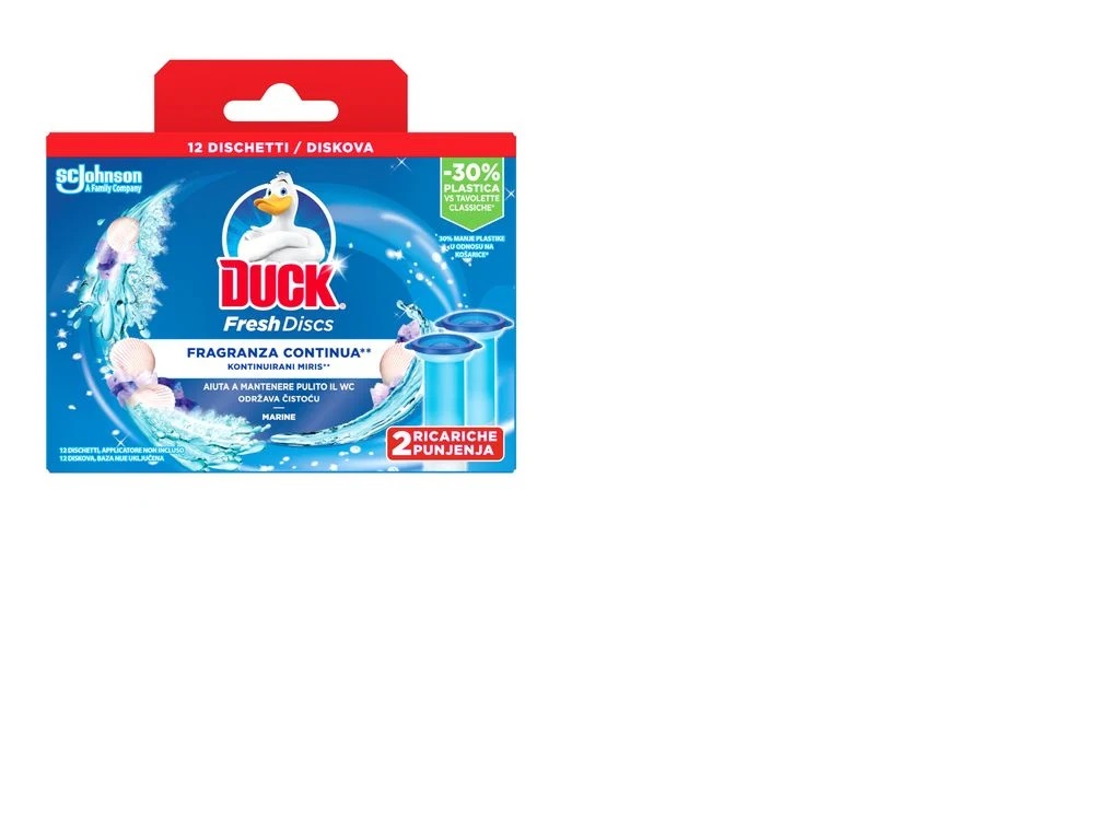 Туалетний блок SC Johnson Duck диски Морський бриз 2 шт. (5000204593280) - Фото 1