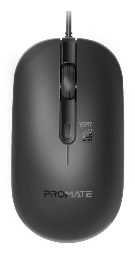 Мышь проводная Promate cm-2400.black - Фото 1
